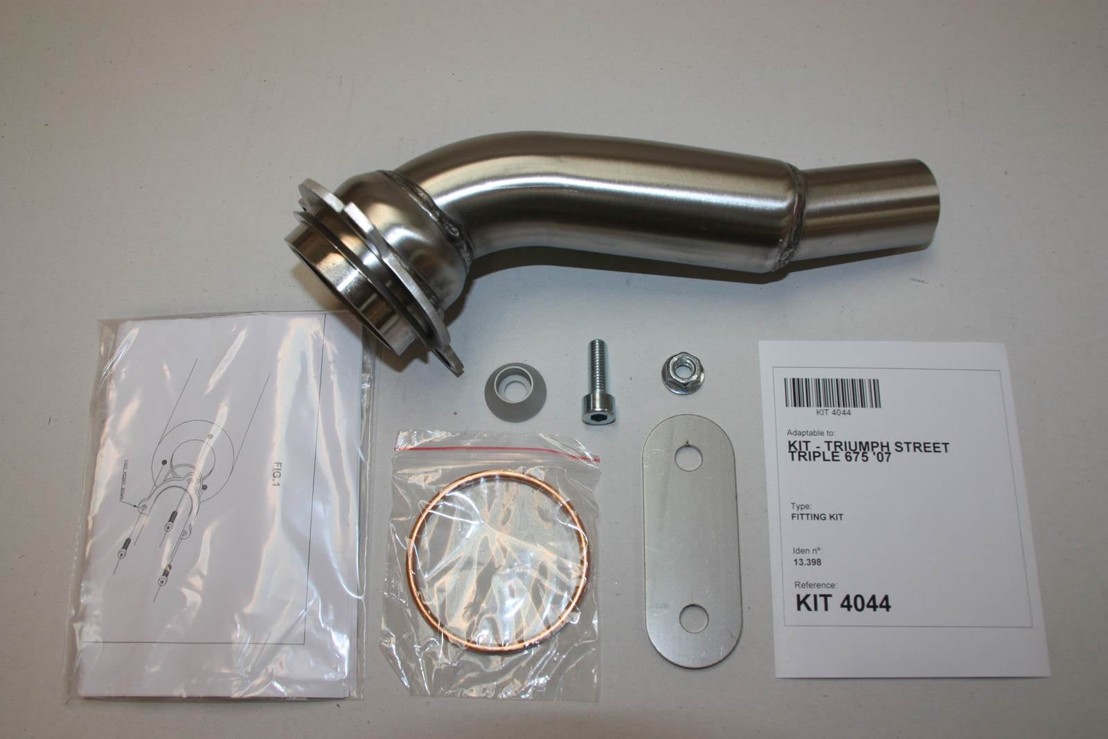 ESCAPE IXIL SLIP ON (RIGHT MUFFLER) - HEXOVAL XTREM EVOLUTION - TRIUMPH STREET TRIPLE 675 07-11 (D67LD)