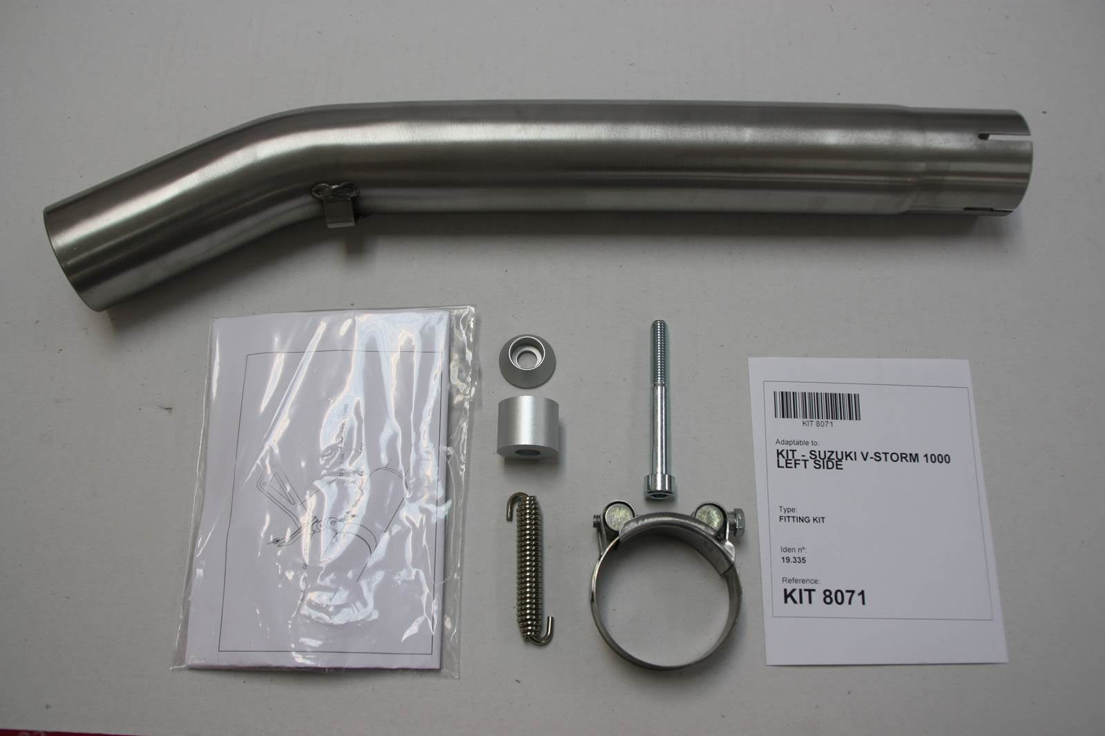 ESCAPE IXIL SLIP ON (LEFT MUFFLER) - HEXOVAL XTREM EVOLUTION - SUZUKI DL 1000 V-STROM 02-13 (WVBS)