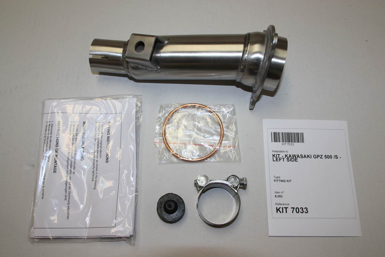 ESCAPE IXIL SLIP ON (LEFT MUFFLER) - HEXOVAL XTREM EVOLUTION - KAWASAKI GPZ 500 - S (EX500)