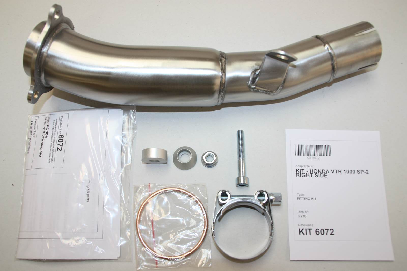 ESCAPE IXIL SLIP ON (RIGHT MUFFLER) - HEXOVAL XTREM EVOLUTION - HONDA VTR 1000 SP2 (SC45)