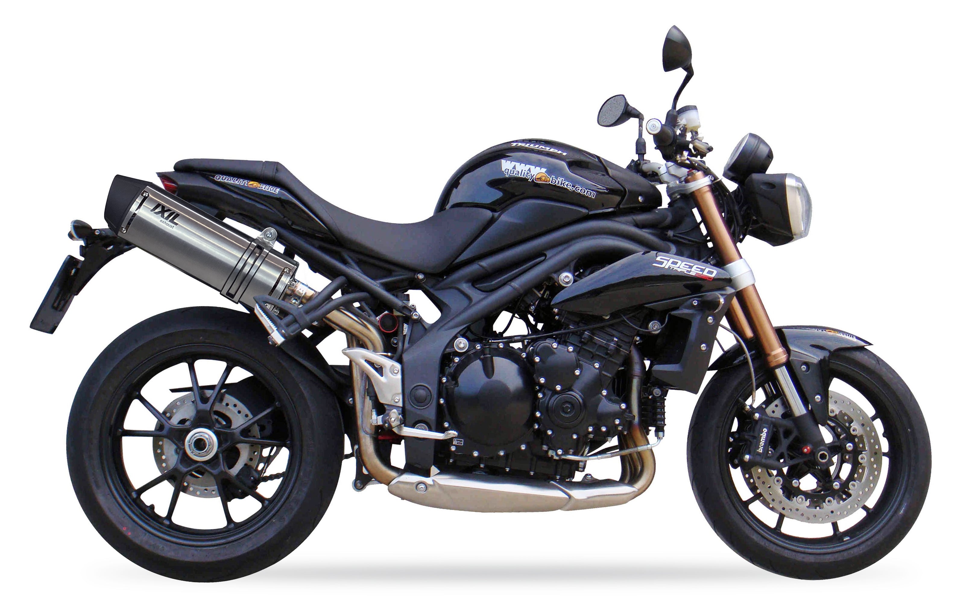 ESCAPE IXIL SLIP ON (RIGHT MUFFLER) - HEXOVAL XTREM EVOLUTION - TRIUMPH ST1050 SPEED TRIPLE 11-13 (515NV)