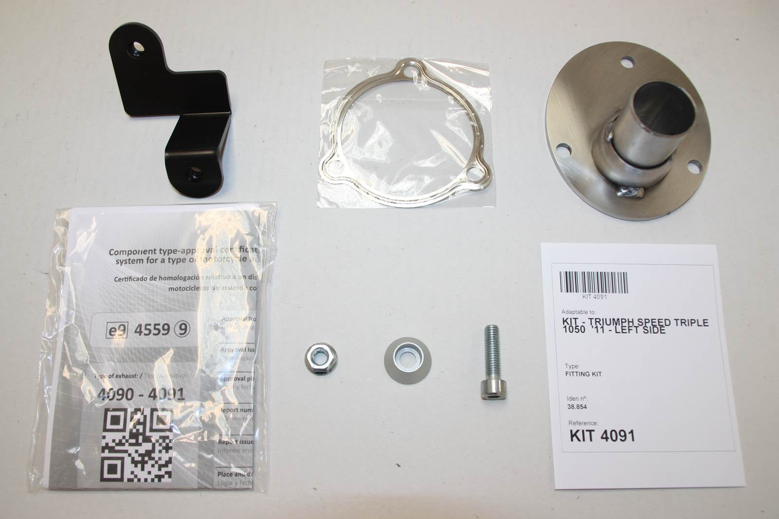 ESCAPE IXIL SLIP ON (LEFT MUFFLER) - HEXOVAL XTREM EVOLUTION - TRIUMPH ST1050 SPEED TRIPLE 11-13 (515NV)