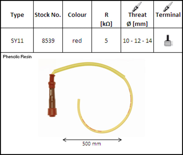 PIPA DE BUJÍA NGK SY11
