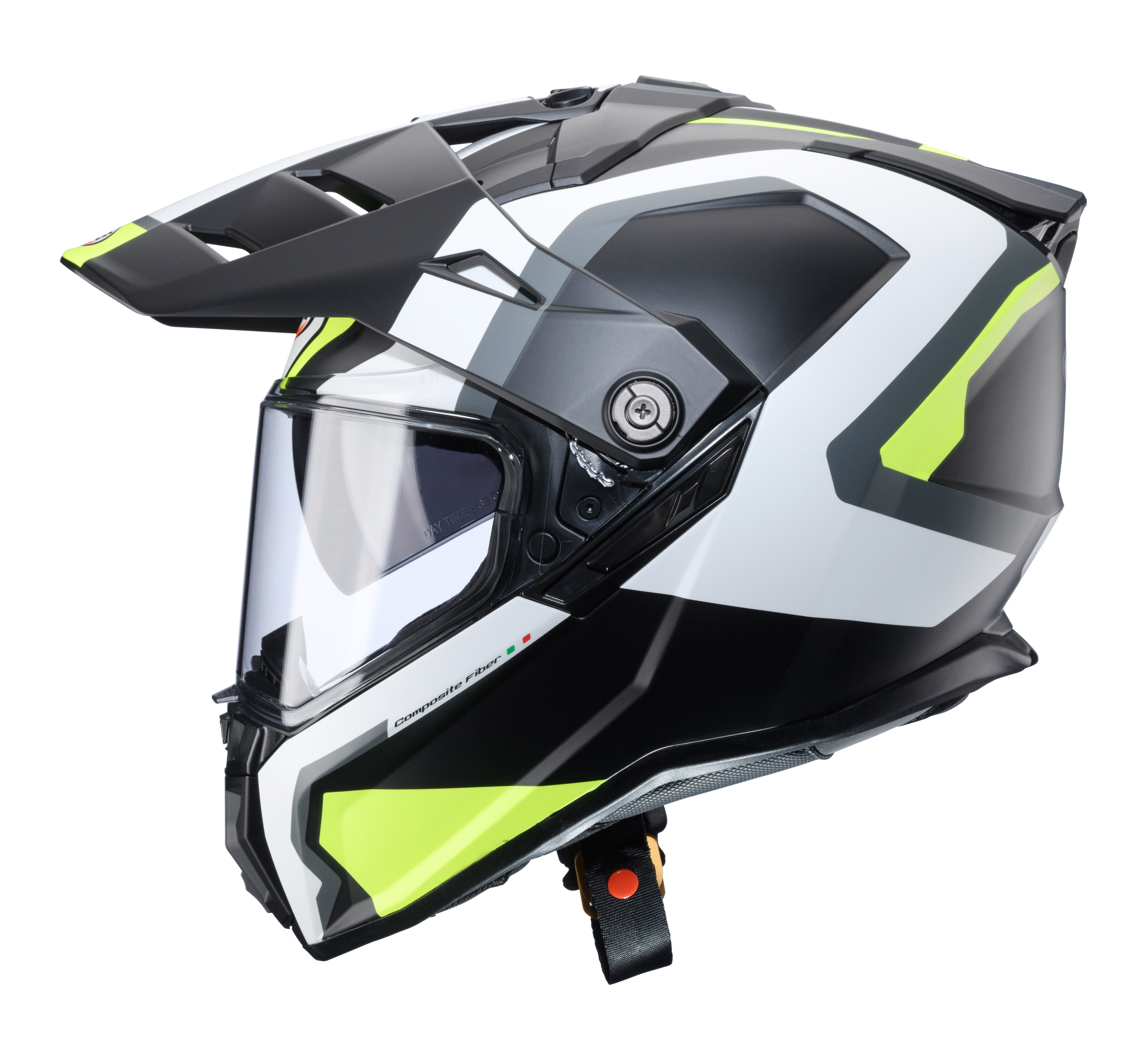 CASCO CABERG TANAMI SCRAM MATT BLACK/GREY/YELLOW FLUO