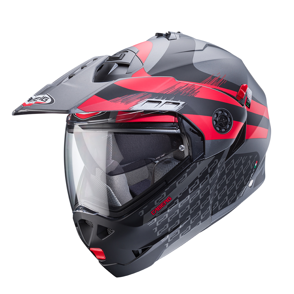 CASCO CABERG TOURMAX X SARABE MATT GUN METAL/BLACK/RED