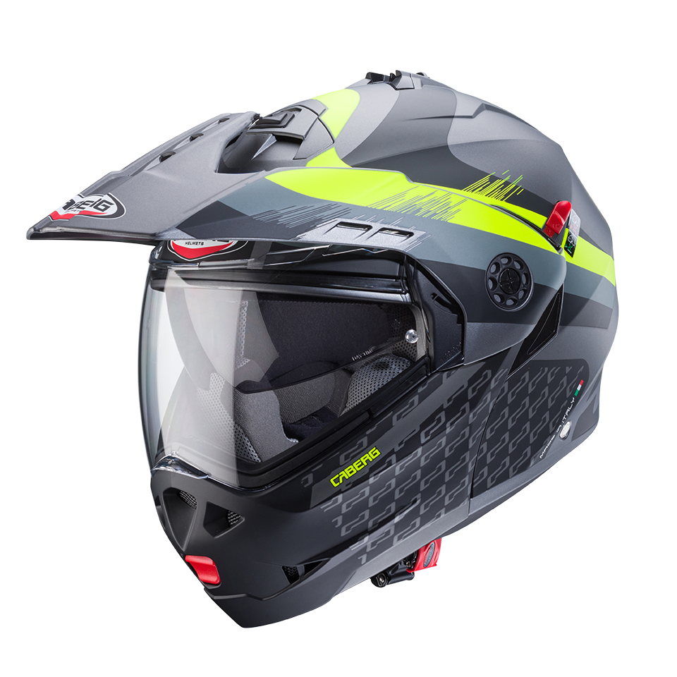 CASCO CABERG TOURMAX X SARABE MATT GUN METAL/BLACK/YELLOW FLUO
