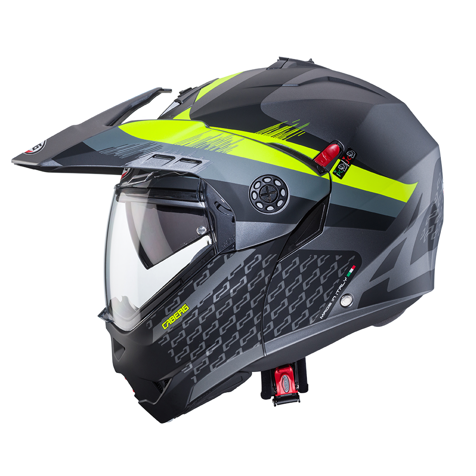 CASCO CABERG TOURMAX X SARABE MATT GUN METAL/BLACK/YELLOW FLUO