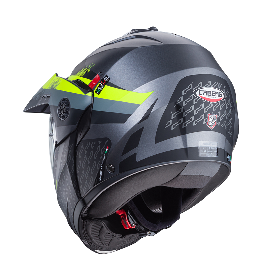 CASCO CABERG TOURMAX X SARABE MATT GUN METAL/BLACK/YELLOW FLUO