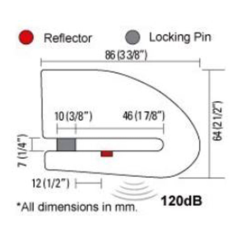 BLOQUEO DISCO XENA XX10 ALARMA Color carbono 10 mm