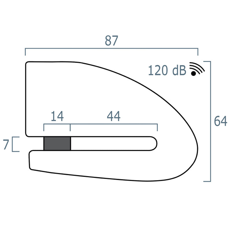 BLOQUEO DISCO XENA XX14 ALARMA Acero Inoxidable 14mm