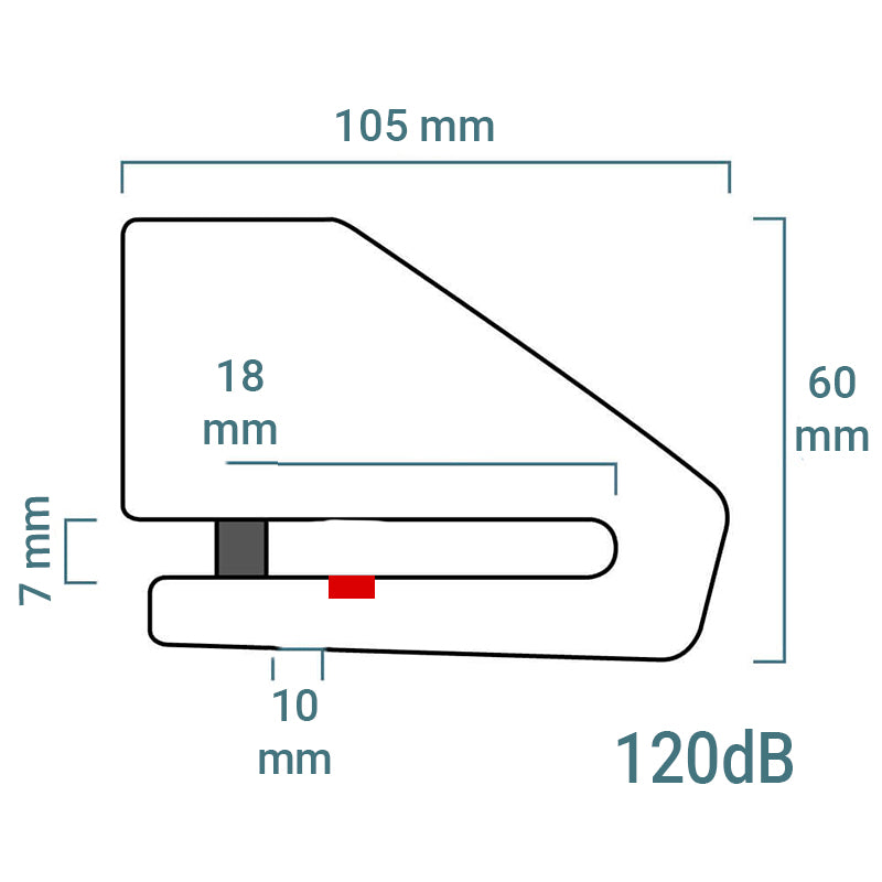 BLOQUEO DISCO XENA XX15 ALARMA Acero Inoxidable 14mm
