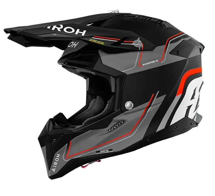 CASCO AIROH AVIATOR 3 LEADER ORANGE MATT