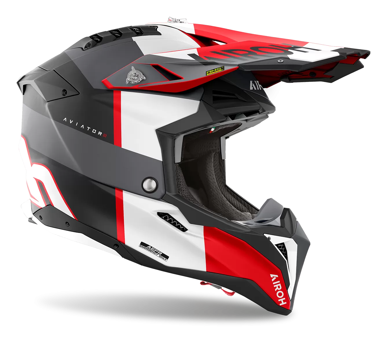 CASCO AIROH AVIATOR 3 MONARCH GREY/RED MATT