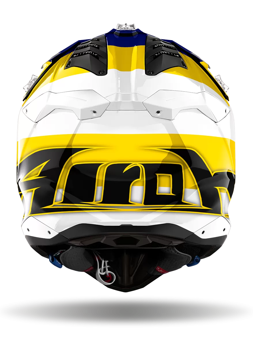 CASCO AIROH AVIATOR 3 MONARCH BLUE/YELLOW GLOSS