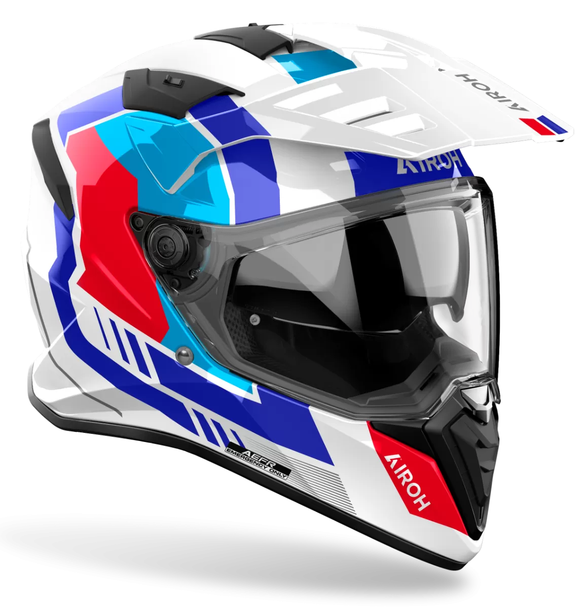 CASCO AIROH BANDIT HORN WHITE GLOSS