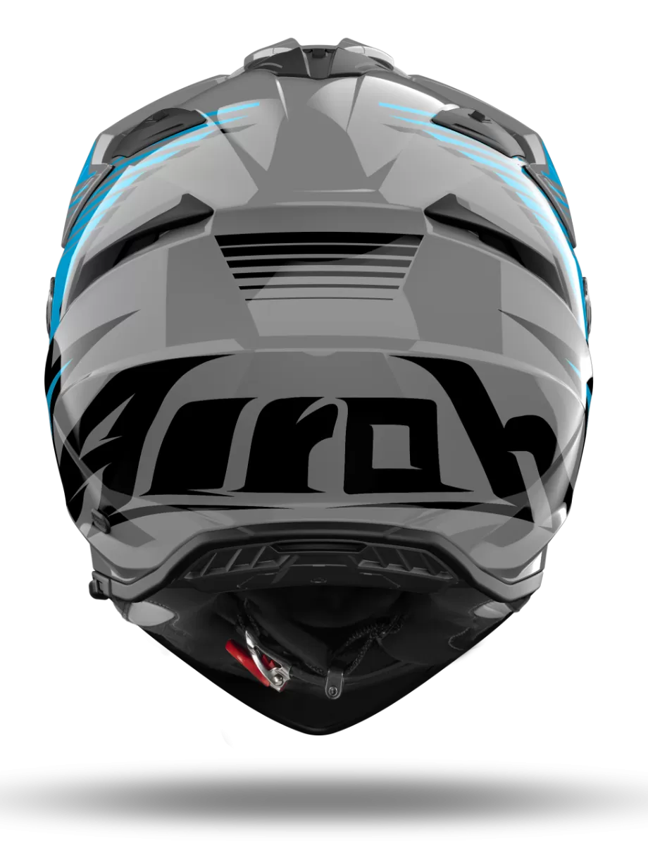 CASCO AIROH BANDIT SPICY BLACK BLUE GLOSS