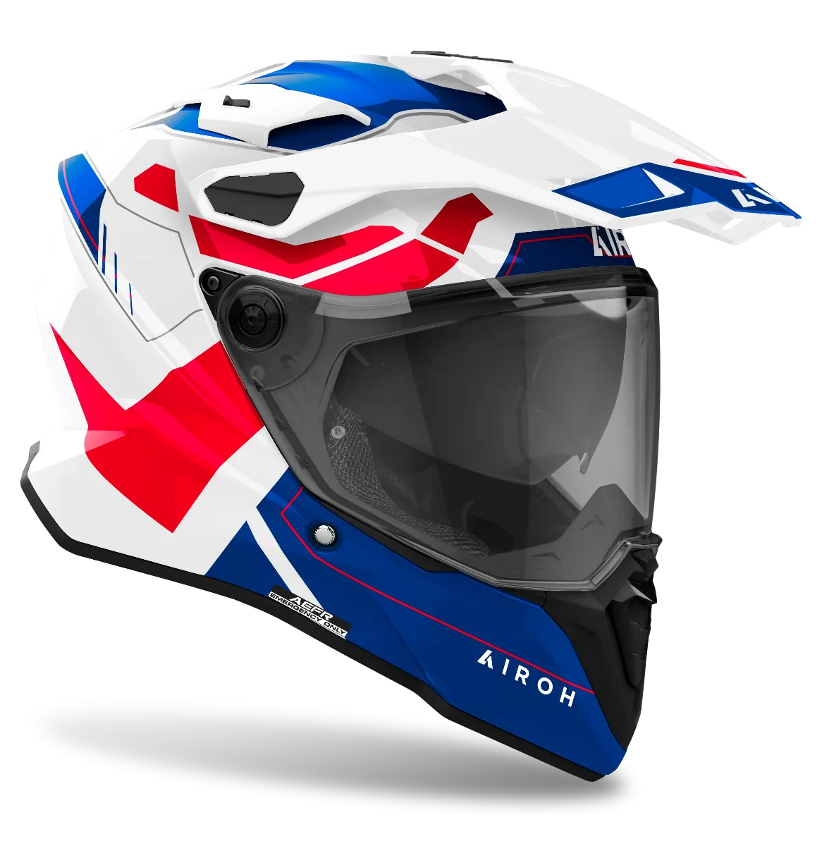CASCO AIROH COMMANDER 2 REVEAL BLUE/RED GLOSS