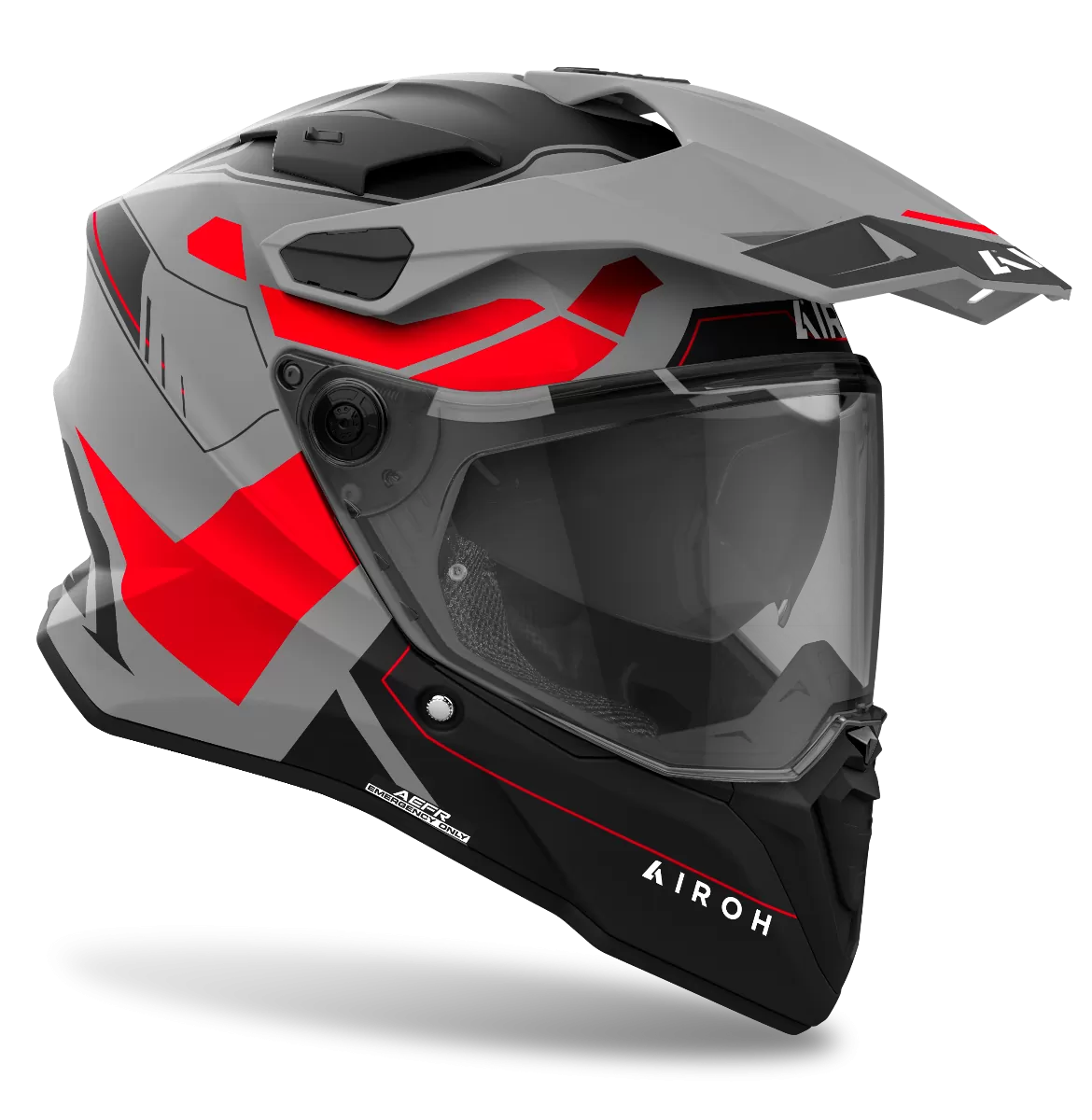 CASCO AIROH COMMANDER 2 REVEAL RED FLUO MATT