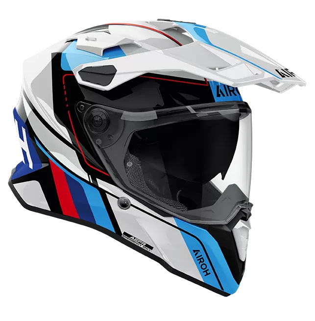 CASCO AIROH COMMANDER 2 SKIP WHITE/RED GLOSS