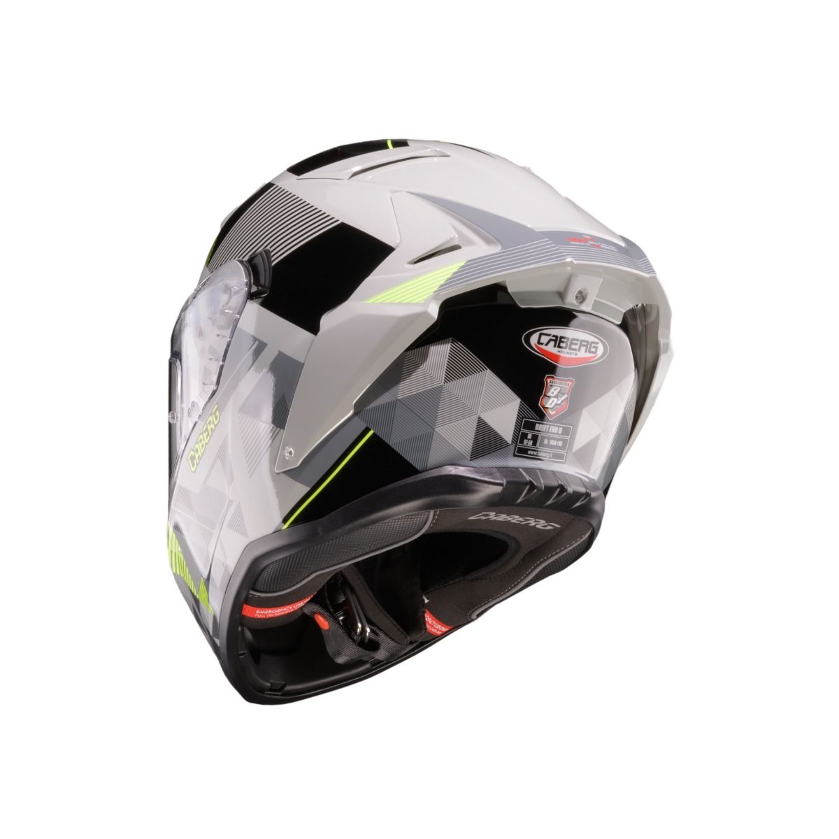 CASCO CABERG DRIFT EVO II PRISM GREY/BLACK/YELLOW FLUO