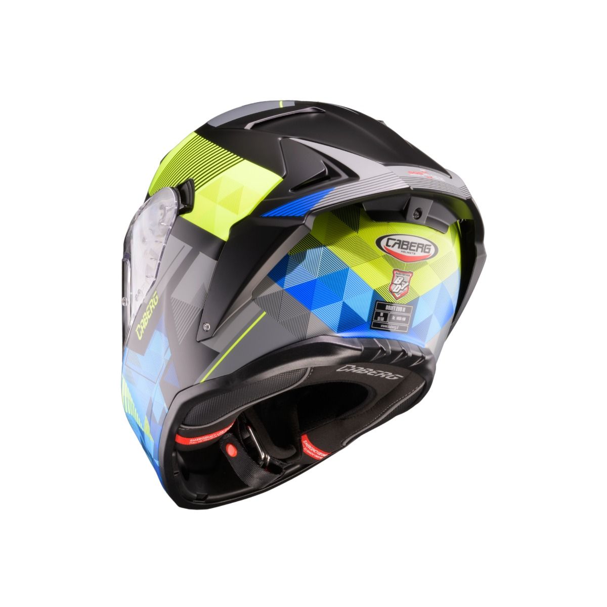 CASCO CABERG DRIFT EVO II PRISM MATT BLACK/YELLOW FLUO/BLUE