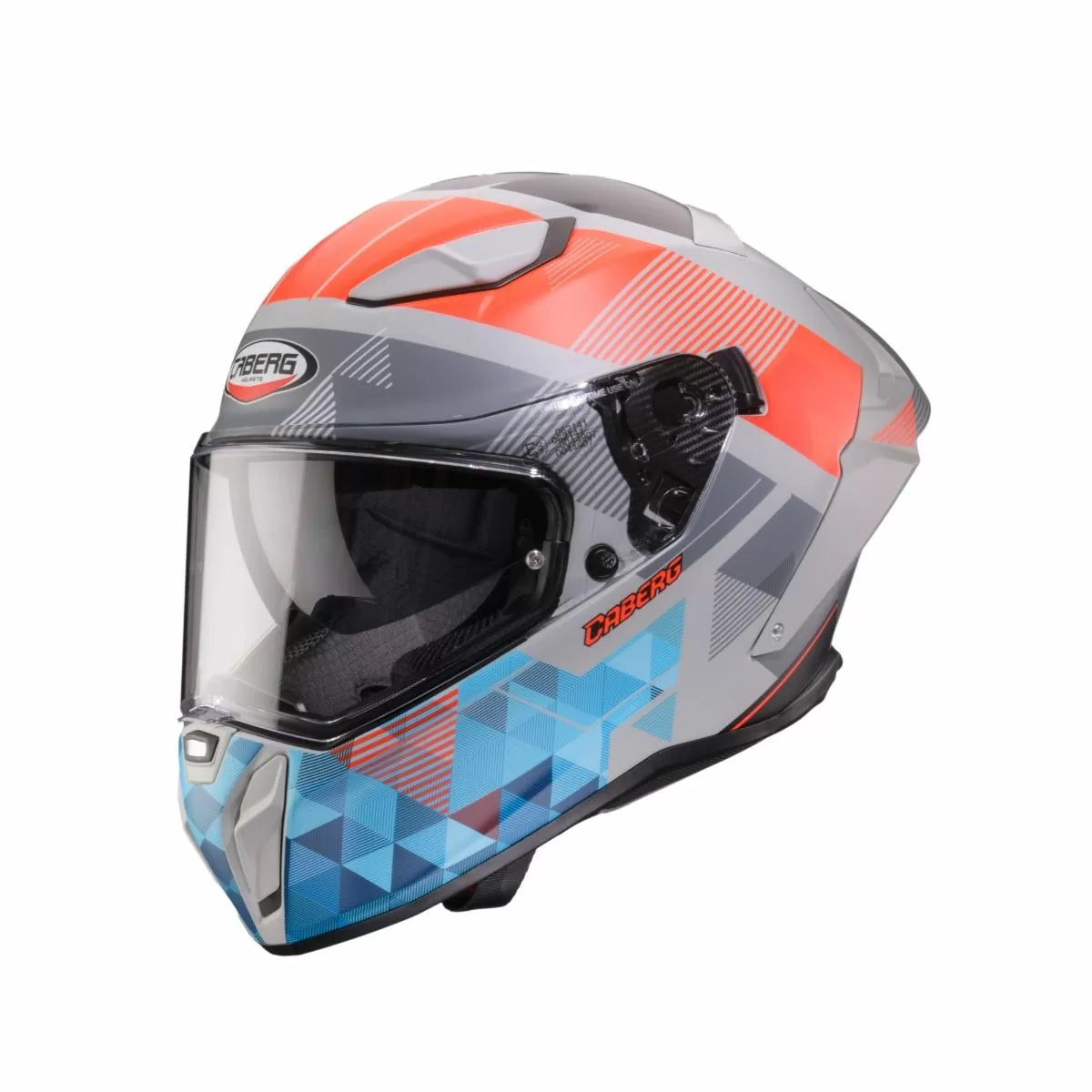 CASCO CABERG DRIFT EVO II PRISM MATT GREY/RED FLUO/BLUE