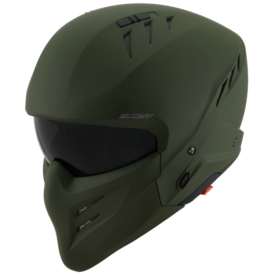 CASCO SUOMY ARMOR PLAIN MATT ARMY GREEN E06