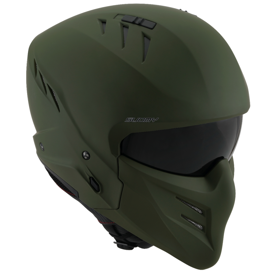 CASCO SUOMY ARMOR PLAIN MATT ARMY GREEN E06