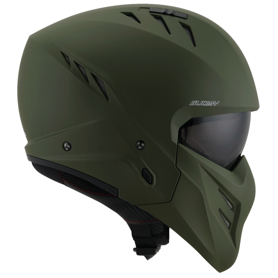 CASCO SUOMY ARMOR PLAIN MATT ARMY GREEN E06