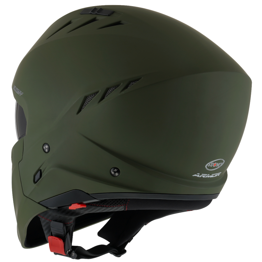 CASCO SUOMY ARMOR PLAIN MATT ARMY GREEN E06