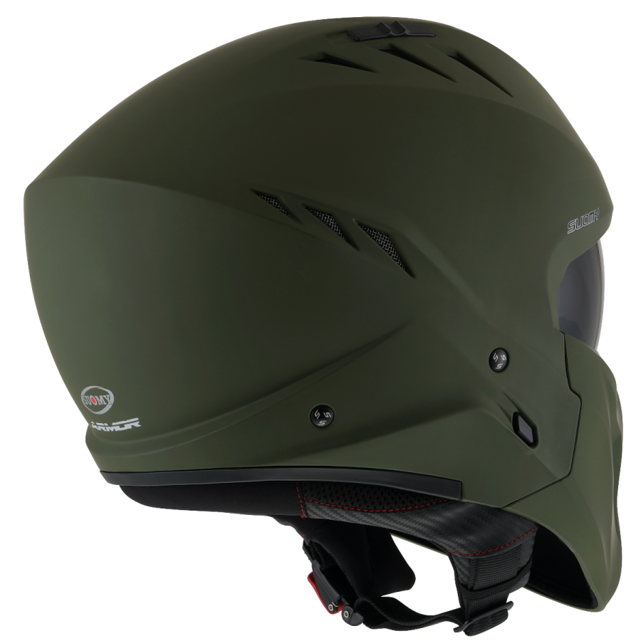 CASCO SUOMY ARMOR PLAIN MATT ARMY GREEN E06