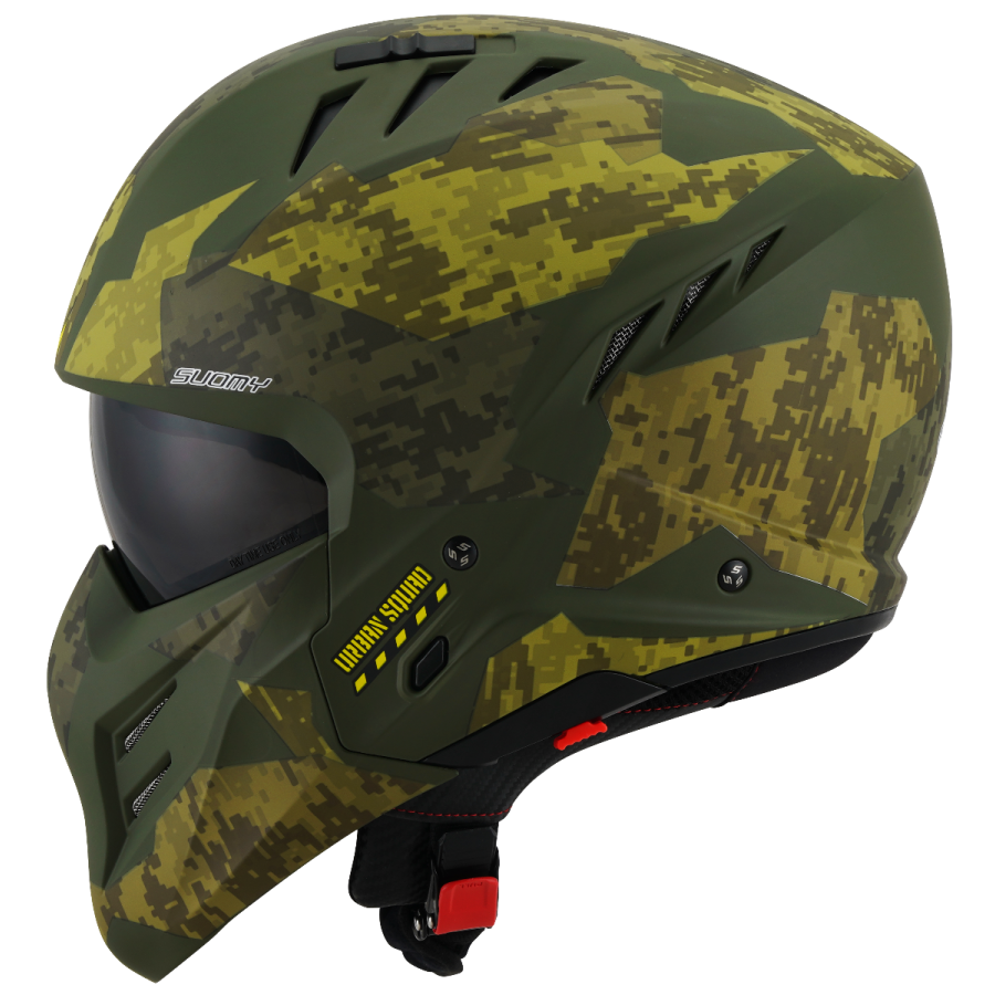 CASCO SUOMY ARMOR URBAN SQUAD CAMOUFLAGE MATT ARMY GREEN E06