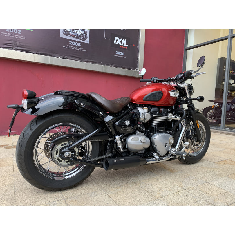ESCAPE IXIL SLIP ON (RIGHT MUFFLER) - IRONHEAD ROUND BLACK - TRIUMPH SPEEDMASTER 17-22 (DV01 DV01A DX04)