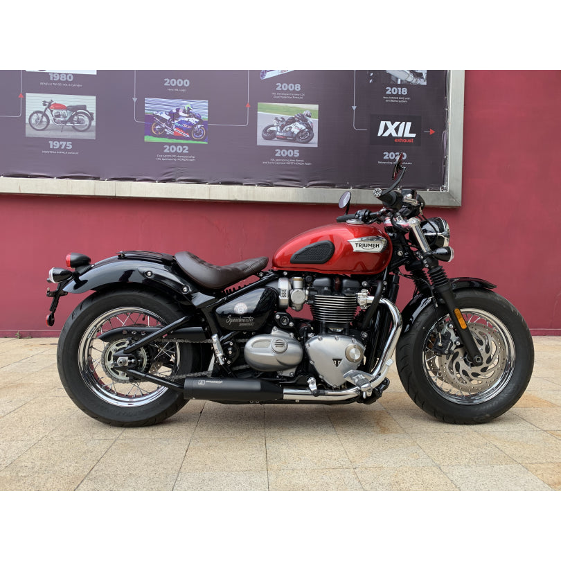 ESCAPE IXIL SLIP ON (RIGHT MUFFLER) - IRONHEAD ROUND BLACK - TRIUMPH SPEEDMASTER 17-22 (DV01 DV01A DX04)