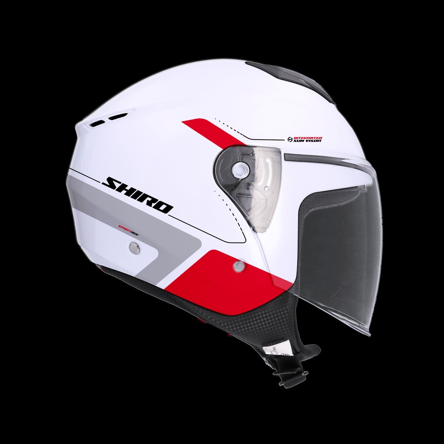 CASCO SHIRO IBIZA SPORTAGE METALLIC WHITE RED