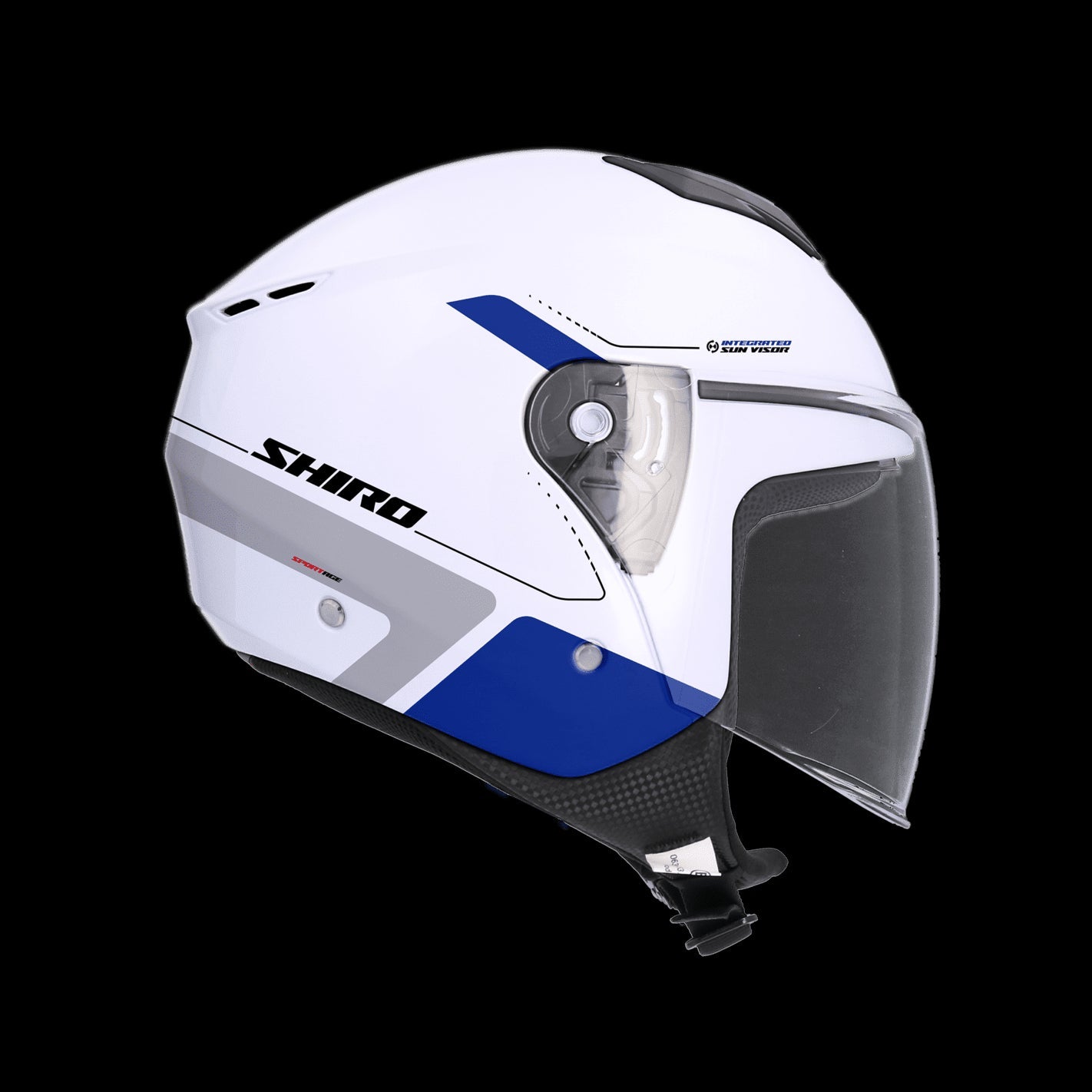CASCO SHIRO IBIZA SPORTAGE METALLIC WHITE BLUE