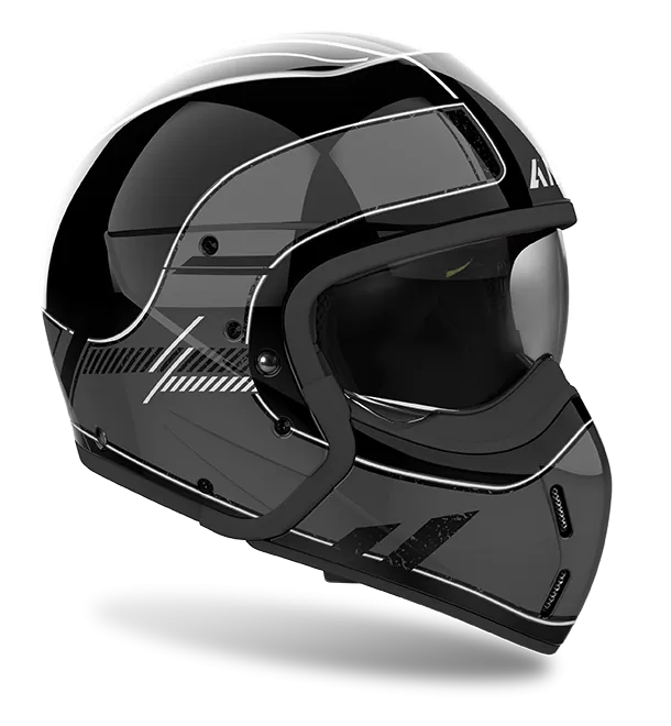 CASCO AIROH J110 RASTER DARK GREY GLOSS