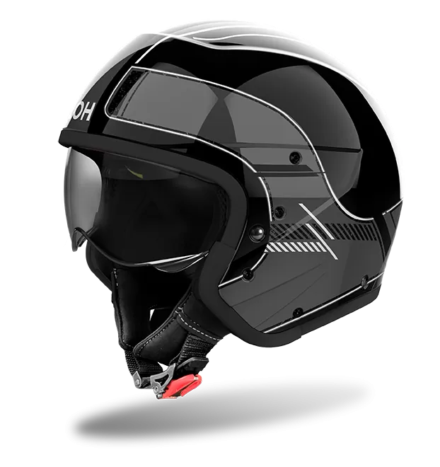 CASCO AIROH J110 RASTER DARK GREY GLOSS
