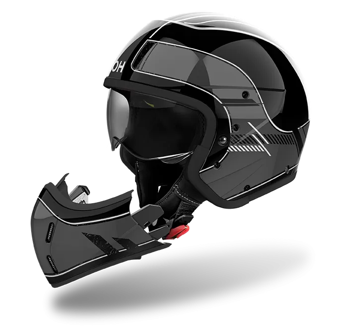 CASCO AIROH J110 RASTER DARK GREY GLOSS