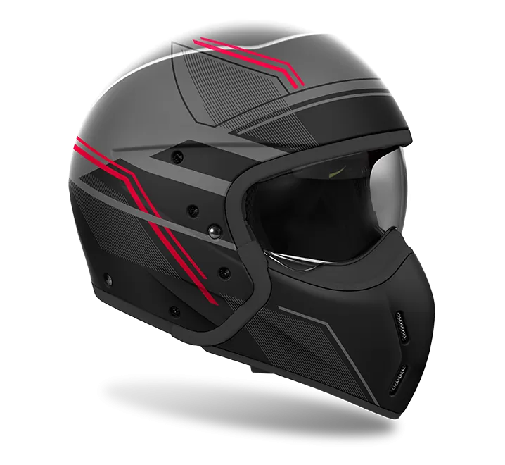 CASCO AIROH J110 SLIM RED GLOSS