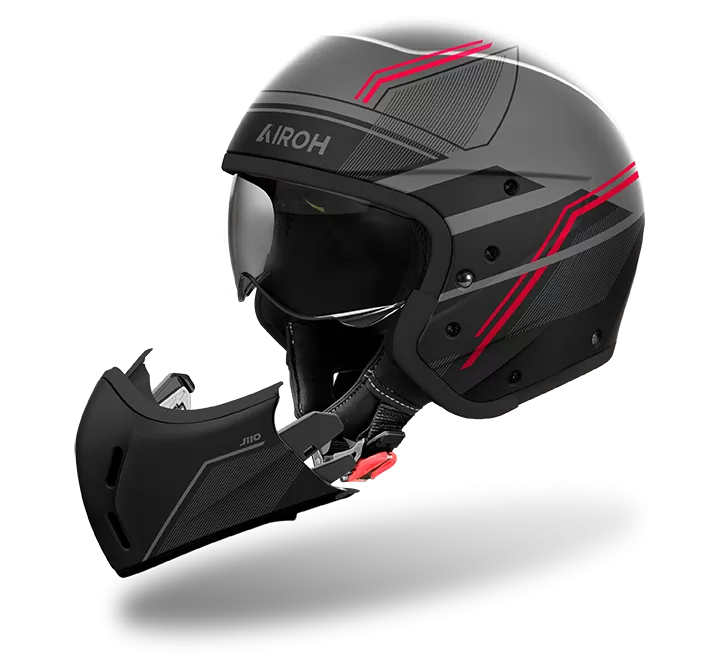 CASCO AIROH J110 SLIM RED GLOSS