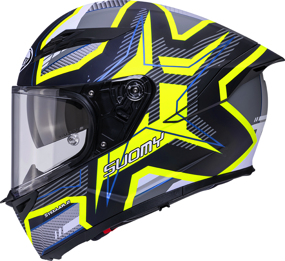 CASCO SUOMY STELLAR 2 BLACKSTAR MATT BLACK/YELLOW