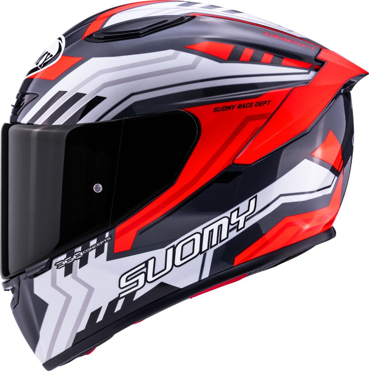CASCO SUOMY TRACK-1 FRAMEWORK WHITE/RED