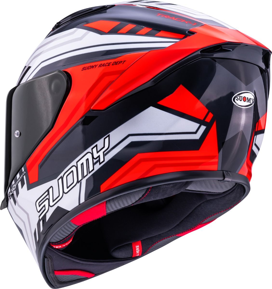 CASCO SUOMY TRACK-1 FRAMEWORK WHITE/RED