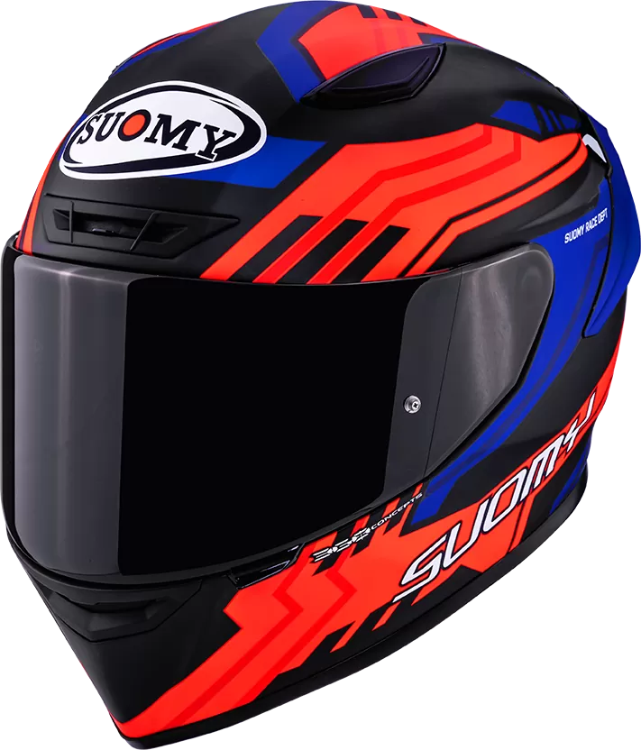 CASCO SUOMY TRACK-1 FRAMEWORK MATT BLACK/RED/BLUE