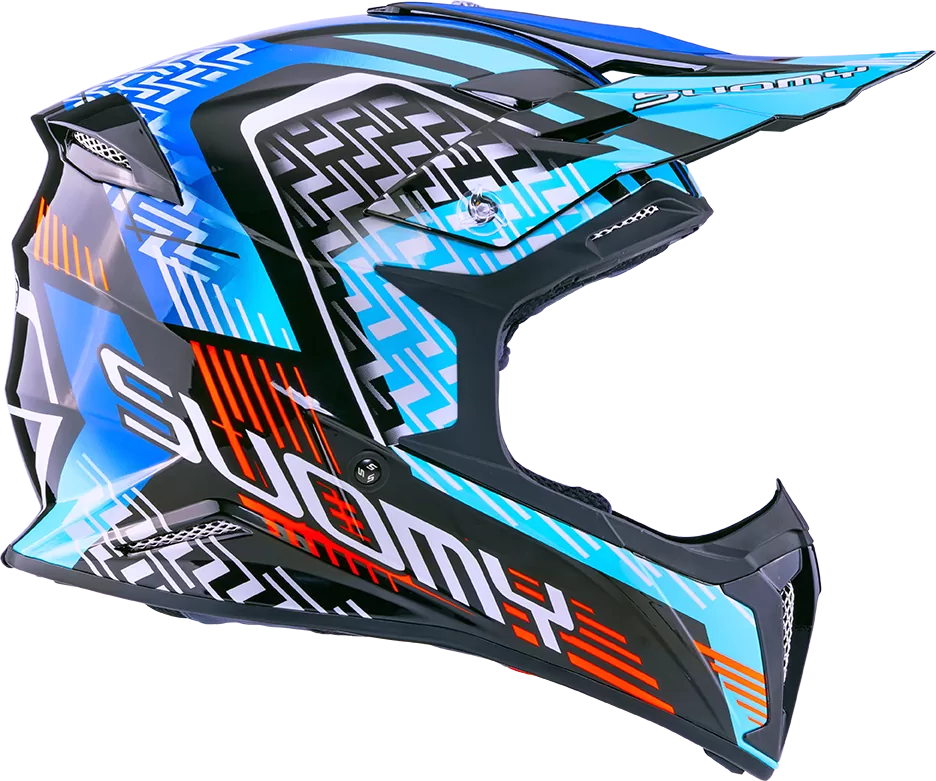 CASCO SUOMY X-WING MOTLEY BLUE/BLACK