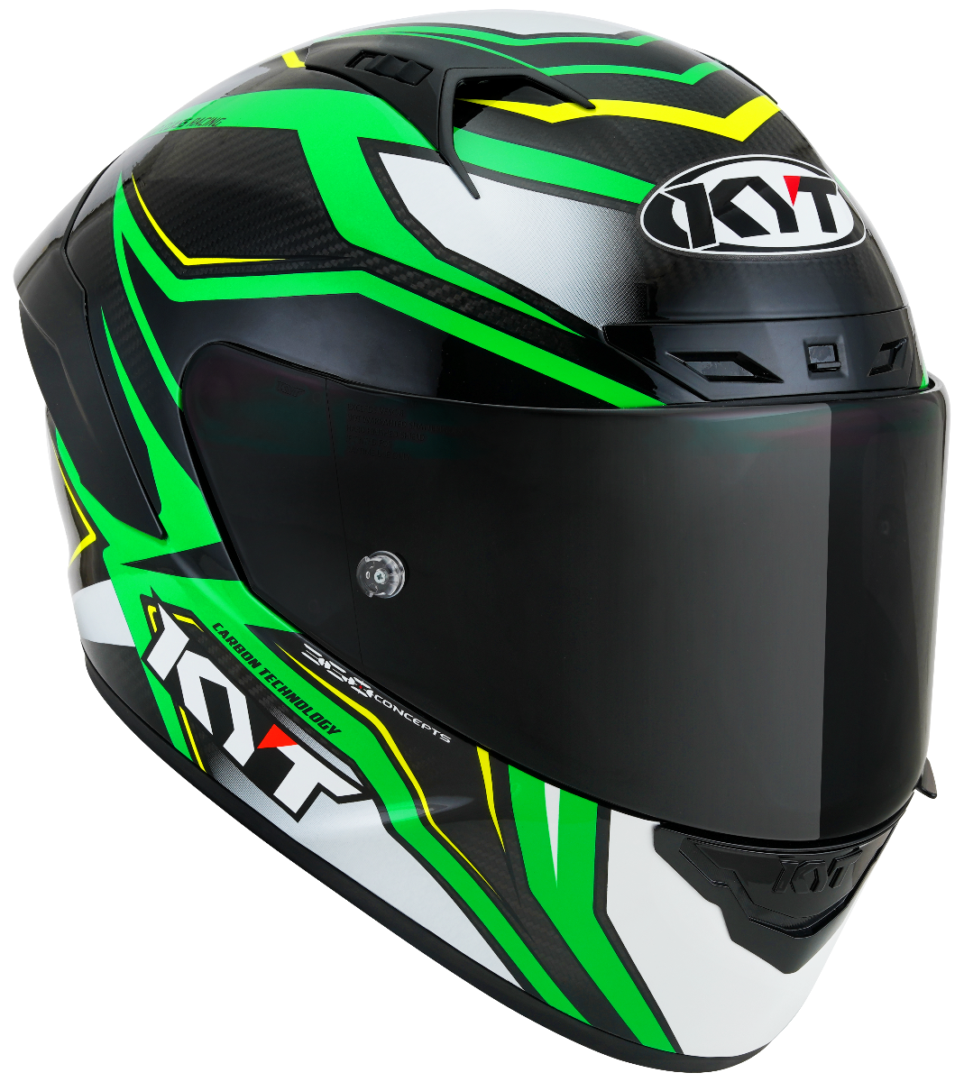 CASCO KYT NZ-RACE CARBON STRIDE GREEN FLUO