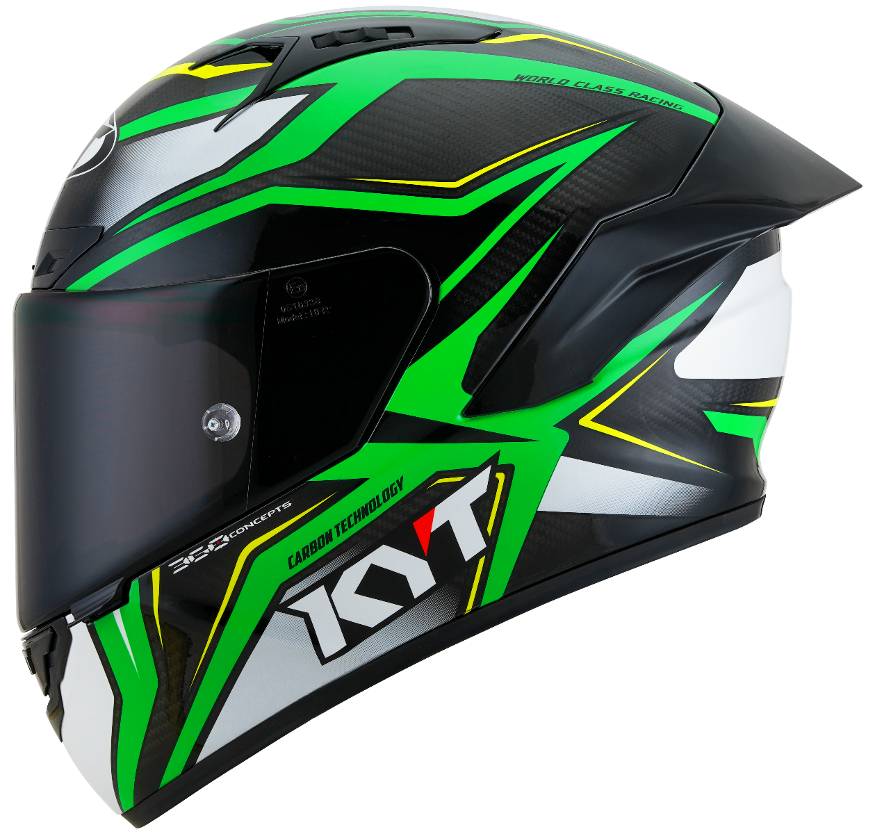 CASCO KYT NZ-RACE CARBON STRIDE GREEN FLUO