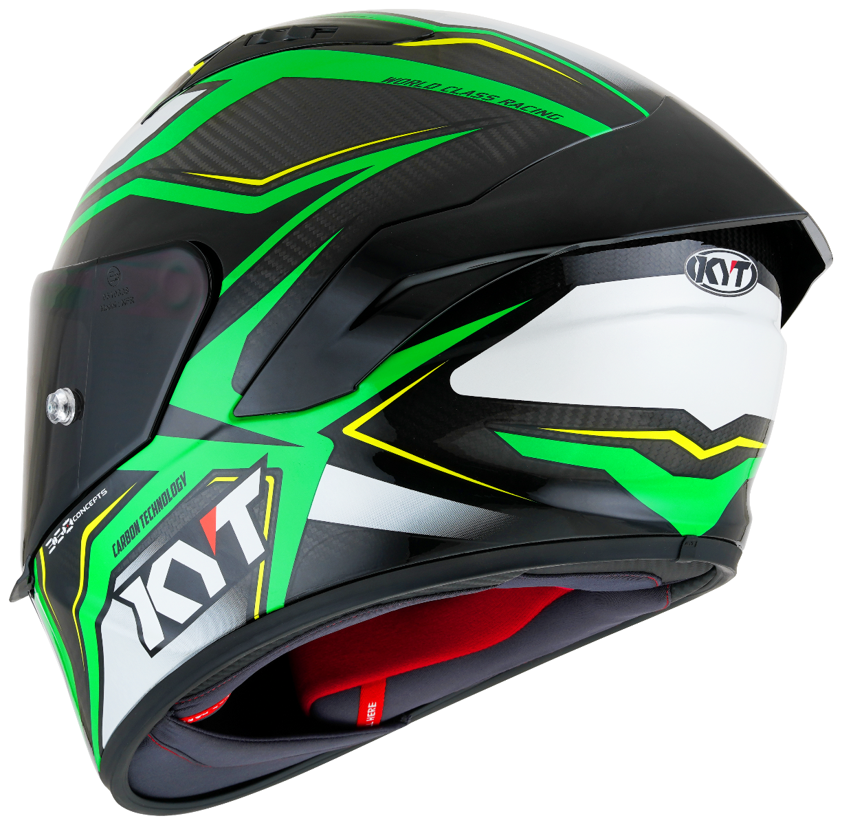 CASCO KYT NZ-RACE CARBON STRIDE GREEN FLUO