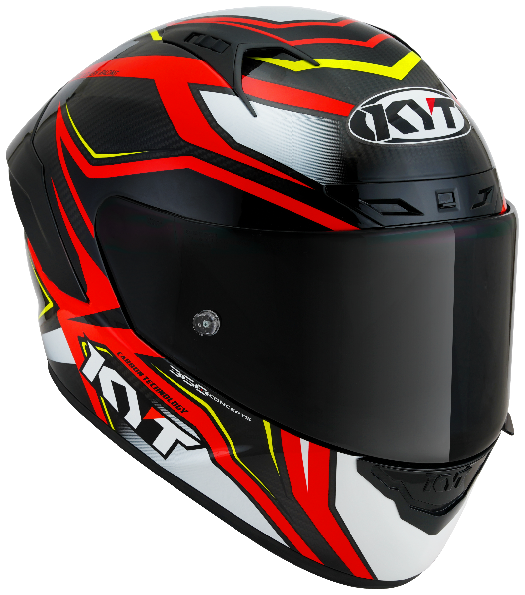 CASCO KYT NZ-RACE CARBON STRIDE RED/WHITE